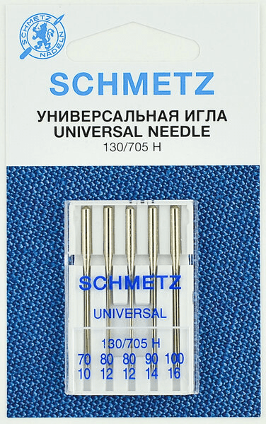 Иглы Schmetz универсальные (70x1, 80x2, 90x1, 100х1), 5 шт в Невеле